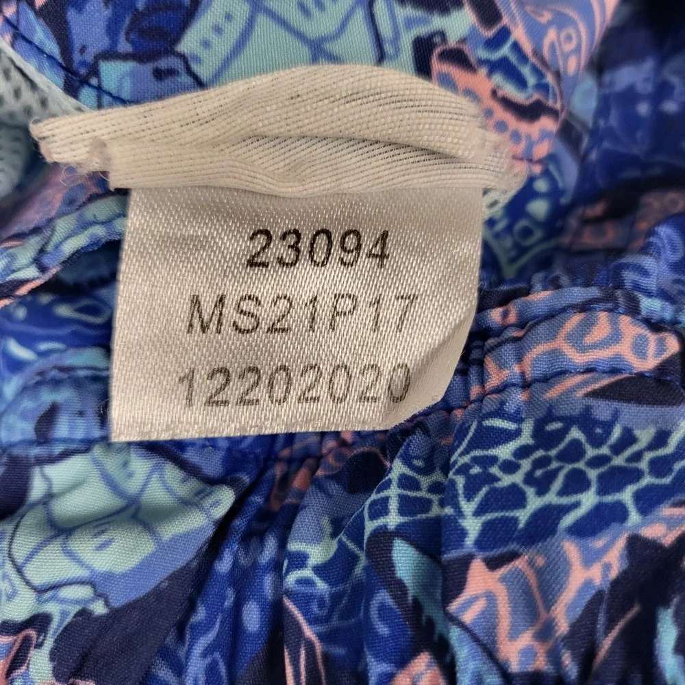 Peter Millar Swim Trunks Mens Medium Blue Sea Turtle MS21P17 Excellent Mosaic